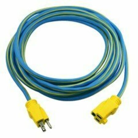 SWE-TECH 3C Outdoor Power Extension Cord, SJTW 14 AWG * 3C / 15 Amp, ETL Certified, 25 ft, Blue FWT10W3-66125